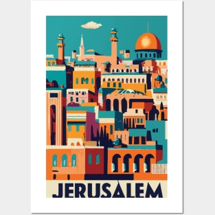 A Vintage Travel Art of Jerusalem - Israel Posters and Art